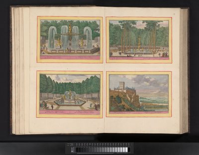 Kaart van het beleg van Barcelona, ​​1706 Plano de la Ciudad de Barcelona y Chateau de Mont Juy con los acercamientos del Ejército de Francia (...) (título sobre objeto) de Pieter van Call (II)