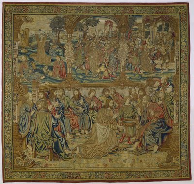 el lavado de pies La Pasión de Cristo (título de la serie) de Pieter van Edingen