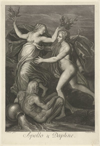 Apolo y Dafne (título sobre el objeto) Historias de amor mitológicas (título de la serie) de Pieter van Gunst