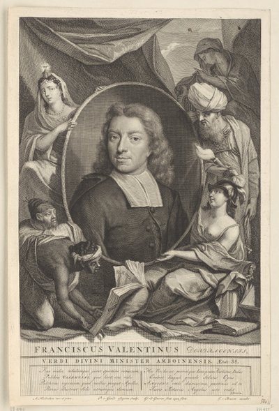 Retrato de François Valentijn Francis Valentinus (título sobre el objeto) de Pieter van Gunst