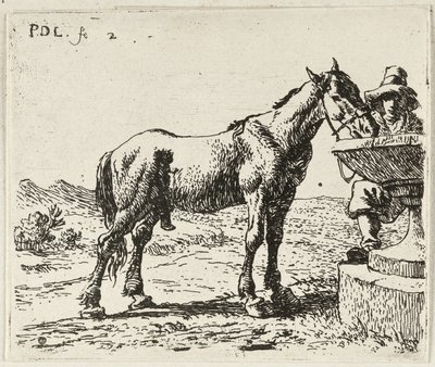 Caballo bebedor de Pieter van Laer