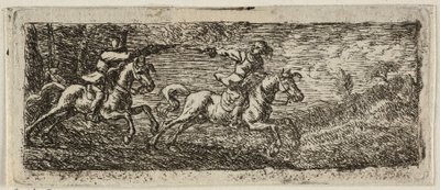 Lucha entre dos jinetes de Pieter van Laer