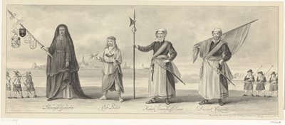 Procesión de la Cámara de Retores de Haarlem en la Conmemoración del Sitio de Haarlem, hacia 1660 de Pieter van Looy (signed by artist)