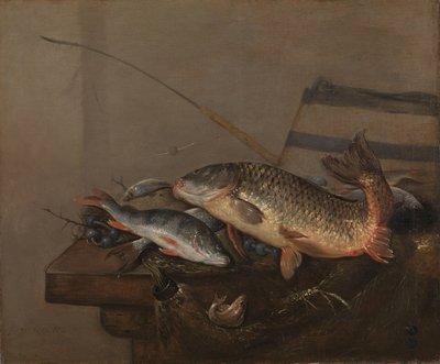 Bodegón con peces de Pieter van Noort