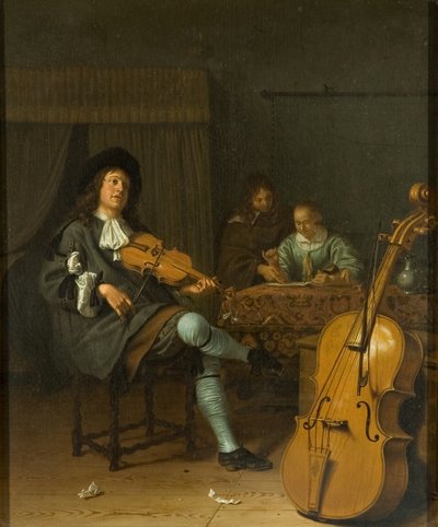Una fiesta musical, c.1675 de Pieter van Slingelandt