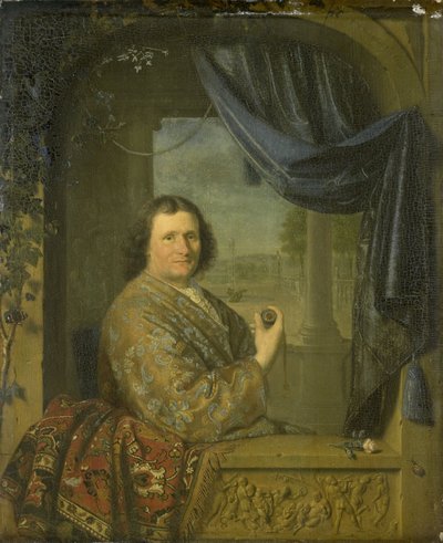 Retrato de un Hombre con un Reloj de Pieter van Slingelandt