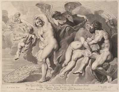 Ixión engañado por Juno de Pieter van Sompel