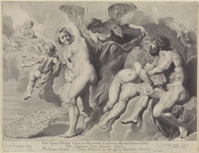 Ixión engañado por Juno y Júpiter de Pieter van Sompel