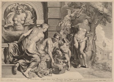 Erictonio en su cesta de Pieter van Sompel after Sir Peter Paul Rubens