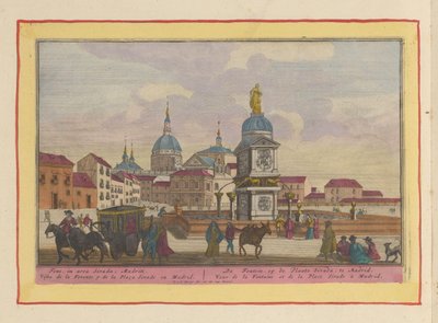 Fuente en la Plaza Sivada de Madrid La Fuente, en la Place Sirada (título sobre el objeto) Theatrum Hispaniae (...) (título de serie) de Pieter van den Berge