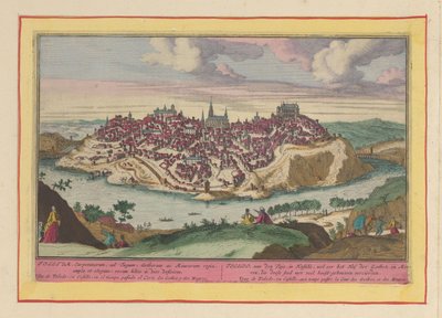 Vista de la ciudad de Toledo Toledo, en el Tajo, en Castilla; honrar a la corte de los godos y moros, que decoraron esta ciudad con muchos edificios principales (título sobre el objeto) Theatrum Hispaniae (...) (título de serie) de Pieter van den Berge