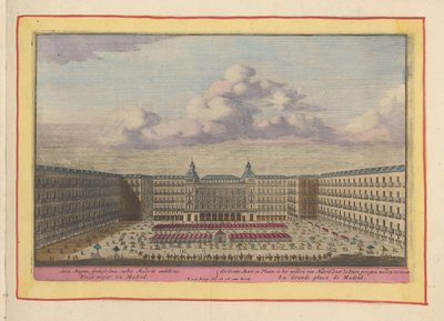 plaza mayor de madrid El Gran Mercado y Plaza, en el centro de Madrid, donde se exhiben las corridas de toros (título sobre objeto) Theatrum Hispaniae (...) (título de serie) de Pieter van den Berge