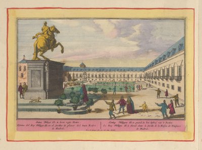 Estatua ecuestre de Felipe II en Madrid El rey Felipe II a caballo, en el jardín de recreo de 