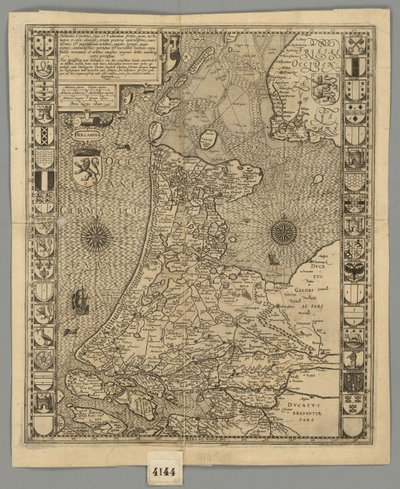 1596 Países Bajos Comitatus Kaerius de Pieter van den Keere
