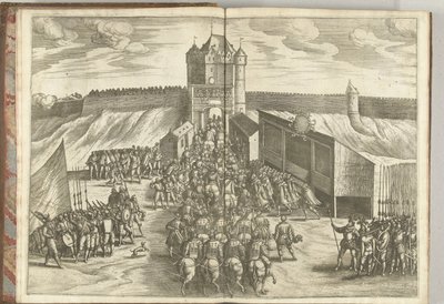 Entrada del archiduque Ernst en la puerta de la ciudad de Bruselas, 1594 de Pieter van der Borcht (I) (attributed to)