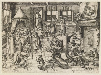 Habitación de los niños
Monkey game (título de la serie) de Pieter van der Borcht (I)