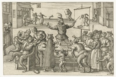 Curandero Juego de monos (título de la serie) de Pieter van der Borcht (I)