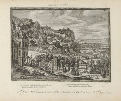 Landschap met de verdrijving van Hagar en Ismaël puerta Abraham Hijos adoptivos de lucus (título sobre objeto) Los emblemas sagrados y las principales historias de ambos testamentos (Oude Testament) (título de la serie) Imágenes y figuras de libros (título de Pieter van der Borcht (I)