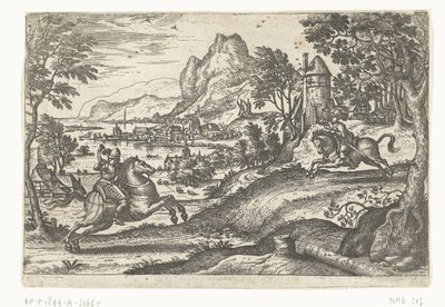 Paisaje con dos jinetes. de Pieter van der Borcht (I)