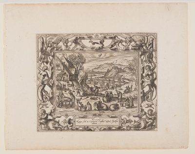 Diciembre, de Los Doce Meses de Pieter van der Borcht
