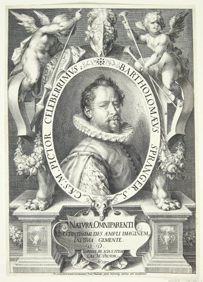 Dios se revela a Abraham en forma de ángel, y Abraham se levanta de Pieter van der Borcht