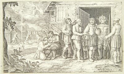 Jacob y el ganado moteado de Pieter van der Borcht