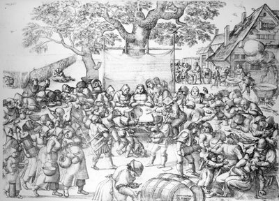 El banquete de bodas, 1560 de Pieter van der Borcht