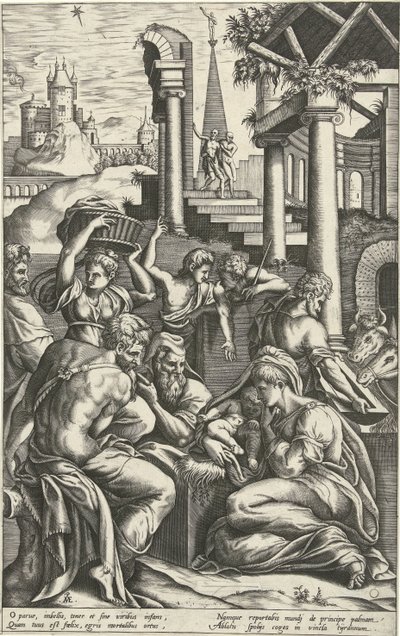 Adoración de los pastores de Pieter van der Heyden