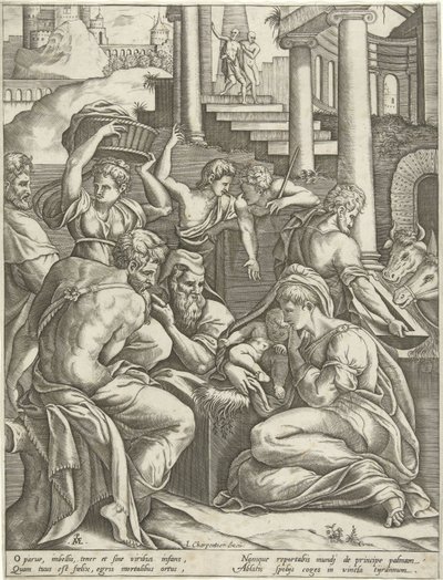 Adoración de los pastores de Pieter van der Heyden