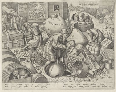 Alegoría del egoísmo Elck (título sobre el objeto) de Pieter van der Heyden