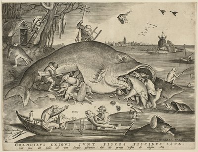 Peces Grandes Comen Peces Pequeños de Pieter van der Heyden