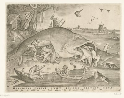 Los peces grandes se tragan a los pequeños
Los peces grandes se comen a los pequeños de Pieter van der Heyden