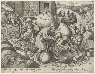 cada hombre Alegoría del egoísmo Elck (título sobre el objeto) de Pieter van der Heyden