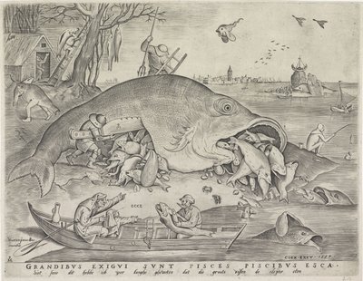 El pez grande se come al pez pequeño de Pieter van der Heyden