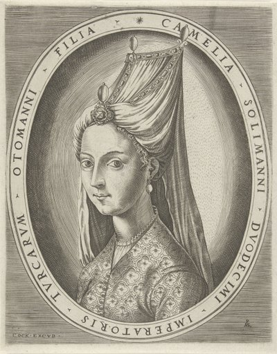 Retrato de Amalia, hija de Solimán I el Grande Retratos de gobernantes (título de la serie) de Pieter van der Heyden