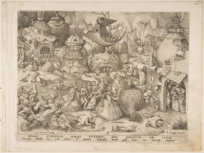 Orgullo Superbia de Los siete pecados capitales de Pieter van der Heyden