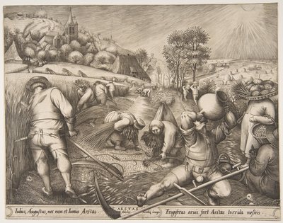 Verano Aestas de la serie Las Estaciones, 1570 de Pieter van der Heyden