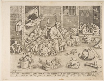 El asno en la escuela de Pieter van der Heyden