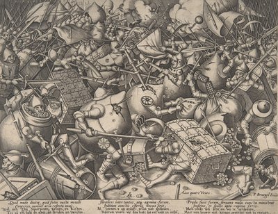 La batalla por el dinero, después de 1570 de Pieter van der Heyden
