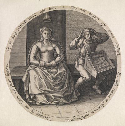 El vendedor ambulante despreocupado de Pieter van der Heyden