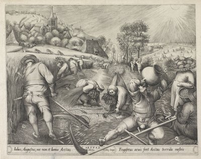 El verano Aestas (título sobre objeto) Las cuatro estaciones (título de la serie) de Pieter van der Heyden