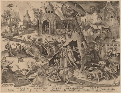 Lujuria de Pieter van der Heyden after Pieter Bruegel the Elder