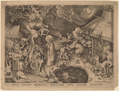San Santiago y el mago Hermógenes de Pieter van der Heyden after Pieter Bruegel the Elder
