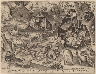 Pereza de Pieter van der Heyden after Pieter Bruegel the Elder