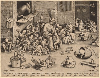 El asno en la escuela de Pieter van der Heyden after Pieter Bruegel the Elder