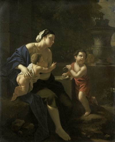 Soplando burbujas de Pieter van der Werff (attributed to)