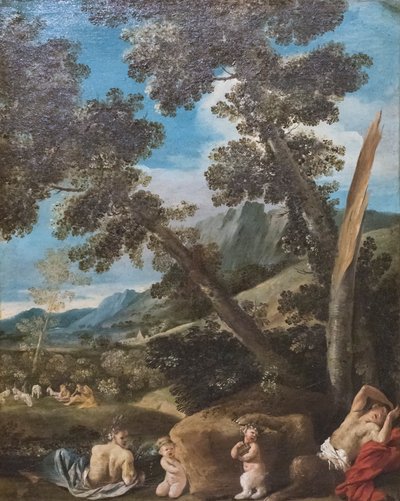 Paisaje con sátiros de Pietro (1611 50) Testa