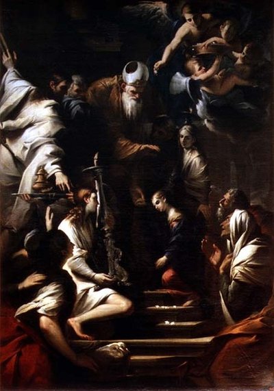 La presentación de la Virgen María, principios de 1640 de Pietro Testa