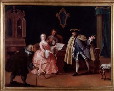 La lección de música de Pietro (after) Longhi