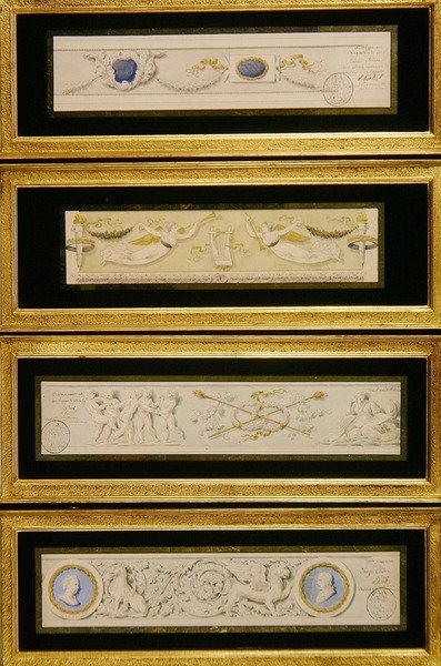 Cuatro diseños para frisos, c.1823 de Pietro (attr. to) Ghinelli